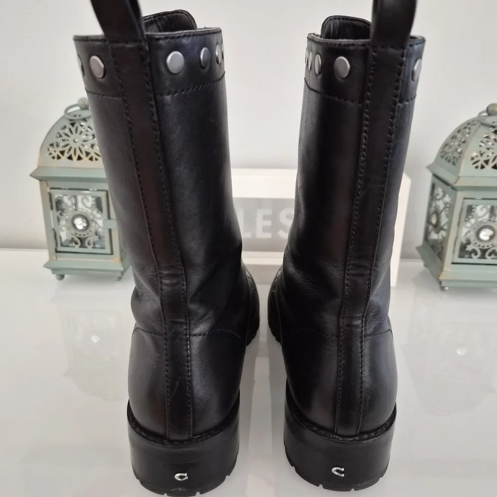 Coach Black Leather Women's Boots - Picture 2 of 6